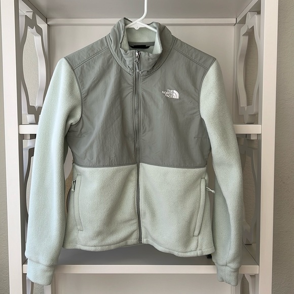 The North Face Denali Women’s Fleece Full Zip Jacket Coat Minty Green Size M - Picture 1 of 10